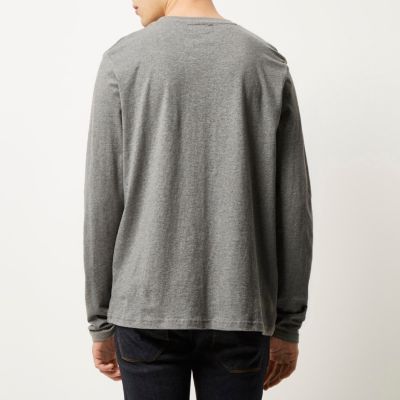 Grey textured block sweatshirt